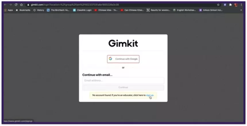 Creating a Gimkit Account